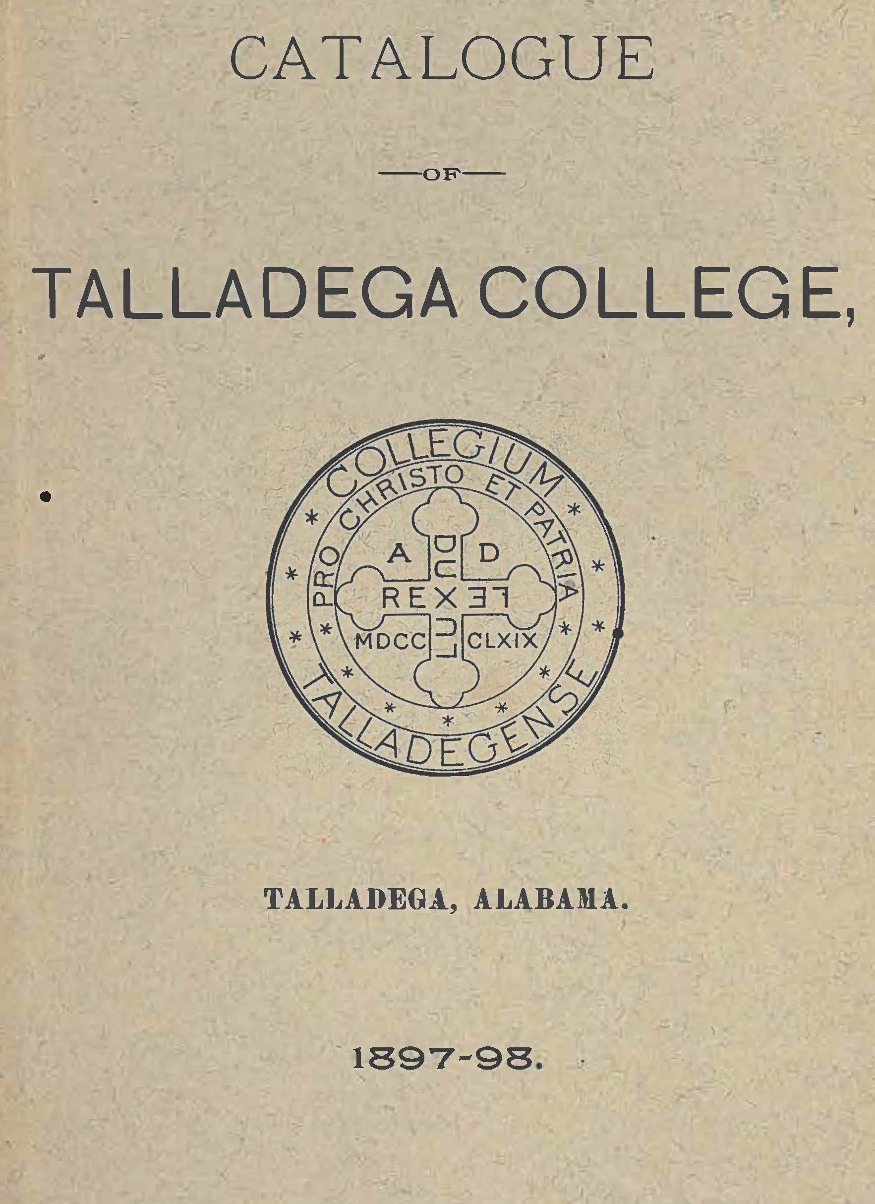 Talladega College Catalog 1897-1898