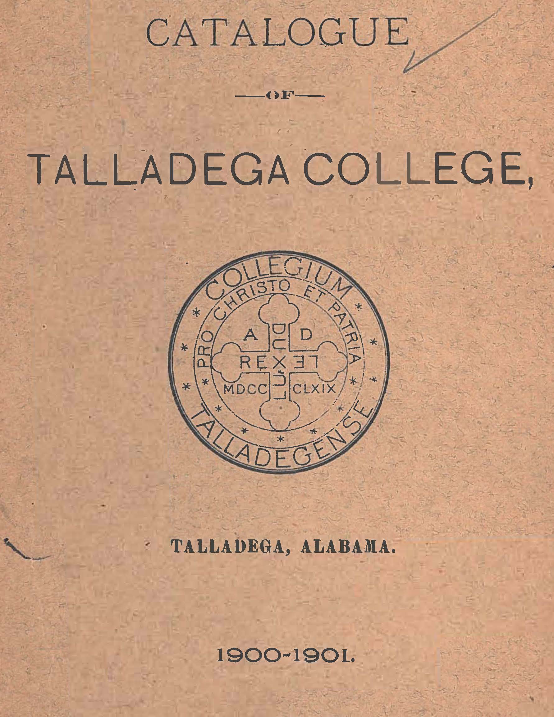 Talladega College Catalog 1900-1901